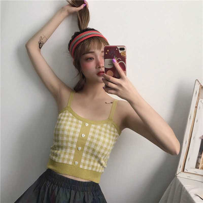 Camiseta Interior Coreana Estilo Hong Kong con Cuadros - Ajuste Perfecto - Image 11