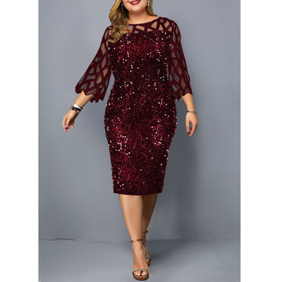 Vestido de Fiesta Talla Grande con Lentejuelas - Image 13