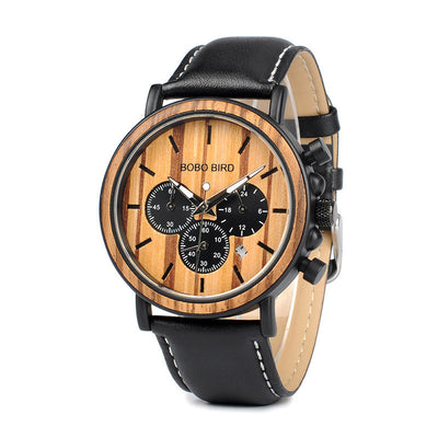 Reloj de Madera Multifunción con Tres Esferas - Diseño Elegante para Hombre - Image 11