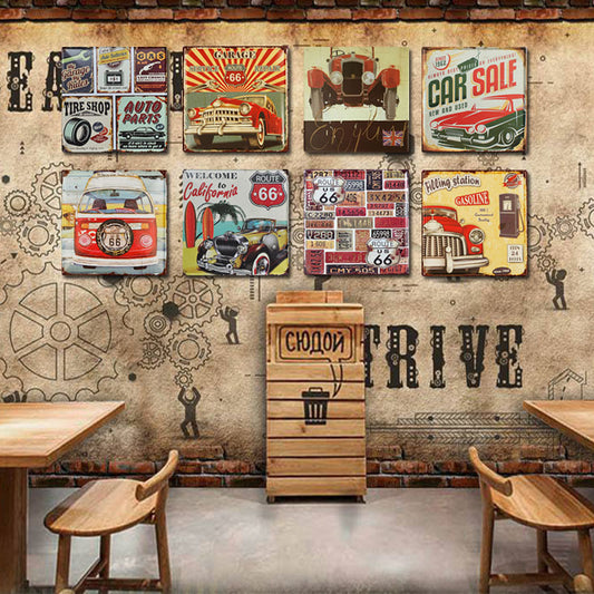 Cuadro Metálico Retro Bar Vintage Cartel Decorativo Mural KTV Pintura Lata Personalizada