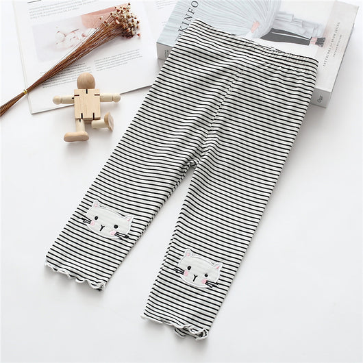 Leggings Infantiles a Rayas con Diseño de Conejito - Image 19