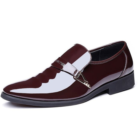 Zapatos de Cuero Brillante para Hombre - Diseño Moderno y Versátil - Image 3