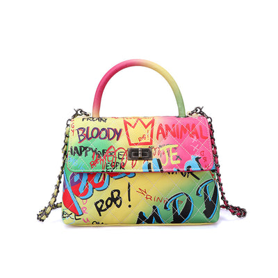 Bolso de Mano Mujer con Diseño Graffiti Pintado - Image 3