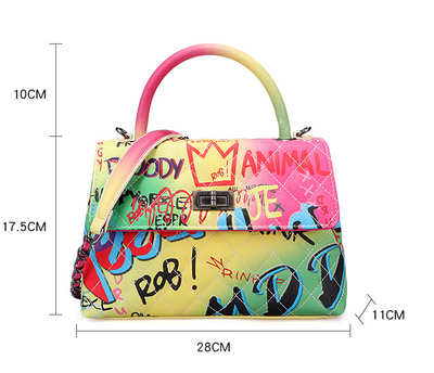 Bolso de Mano Mujer con Diseño Graffiti Pintado - Image 5