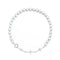 Reflective Pearl Stitching Chain Clavicle Necklace Steel color