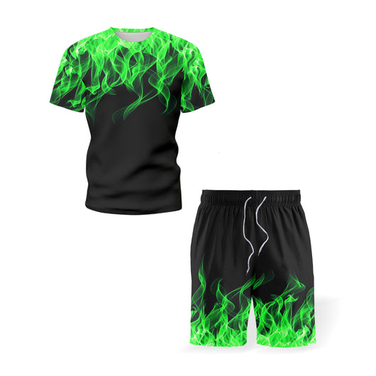 Conjunto Deportivo Hombre Verano - Camiseta Manga Corta Estampada Running Fitness - Image 3