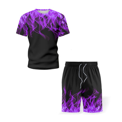 Conjunto Deportivo Hombre Verano - Camiseta Manga Corta Estampada Running Fitness - Image 2