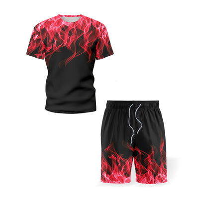 Conjunto Deportivo Hombre Verano - Camiseta Manga Corta Estampada Running Fitness - Image 5