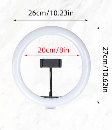 Aro de Luz LED 26cm para Transmisión en Vivo y Belleza - Image 12