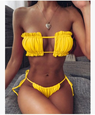 Bikini Sexy con Aberturas y Tanga Gruesa Moda de Playa - Image 16