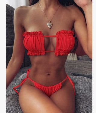 Bikini Sexy con Aberturas y Tanga Gruesa Moda de Playa - Image 5