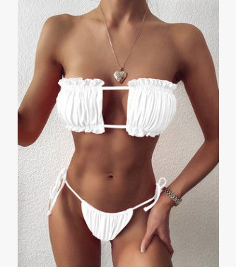 Bikini Sexy con Aberturas y Tanga Gruesa Moda de Playa - Image 9