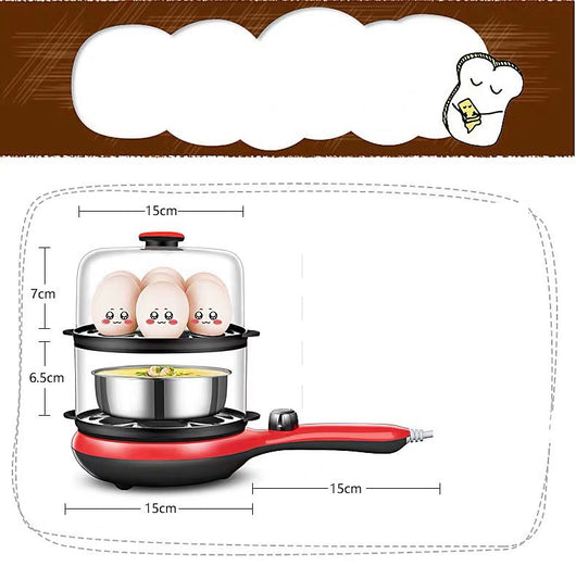 Cocedor de Huevos Eléctrico de Acero Inoxidable - Máquina Multifunción para Desayunos - Image 5