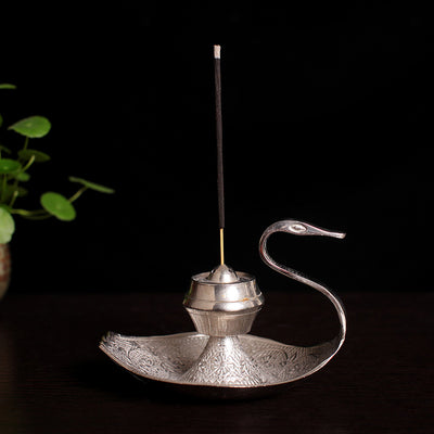 Difusor de Aroma con Quemador de Incienso Cisne Plateado en Cobre - Image 14