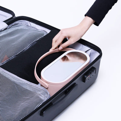 Espejo de Maquillaje Portátil LED Recargable con Caja de Almacenamiento - Image 5