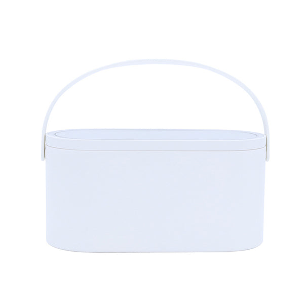 Espejo de Maquillaje Portátil LED Recargable con Caja de Almacenamiento