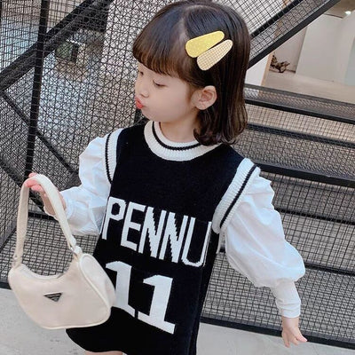 Chaleco Largo Tejido Estilo Occidental para Niña - Suéter Versátil Primavera - Image 3