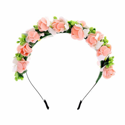 Corona de Flores Doble Fresa con Diadema de Flores Silvestres - Image 10