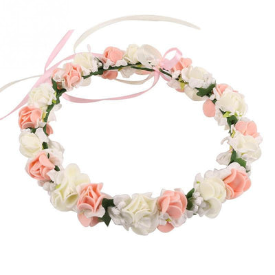 Corona de Flores Doble Fresa con Diadema de Flores Silvestres - Image 8