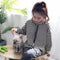 Playera Térmica Familiar a Rayas con Capucha para Mascotas - Otoño e Invierno