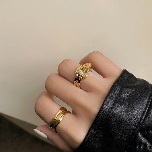 Anillo de Circonita con Hebilla Ajustable y Cadena Desmontable - Image 10