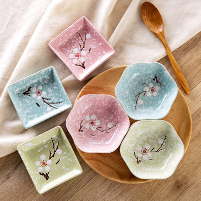 Juego de Platos de Cerámica Multiusos para Salsas, Postres y Sushi