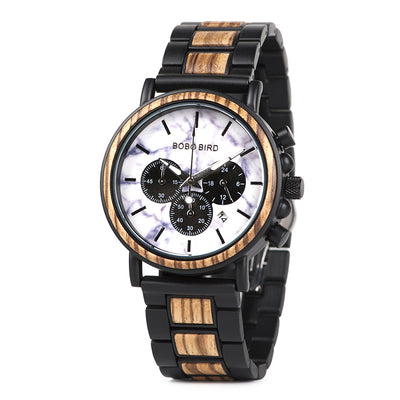 Reloj de Madera BOBO BIRD Cronógrafo Militar Lujo para Hombre - Image 29