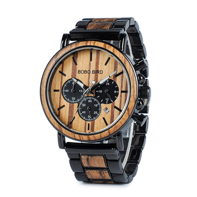 Reloj de Madera BOBO BIRD Cronógrafo Militar Lujo para Hombre - Image 30