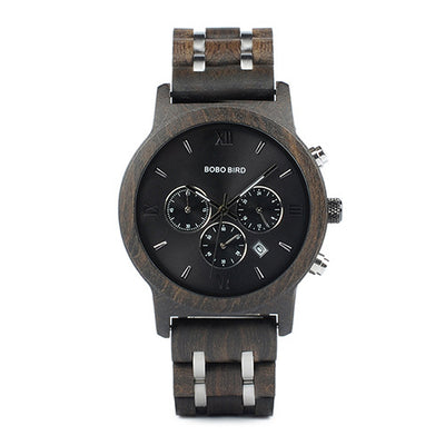 Reloj de Madera BOBO BIRD Cronógrafo Militar Lujo para Hombre - Image 33