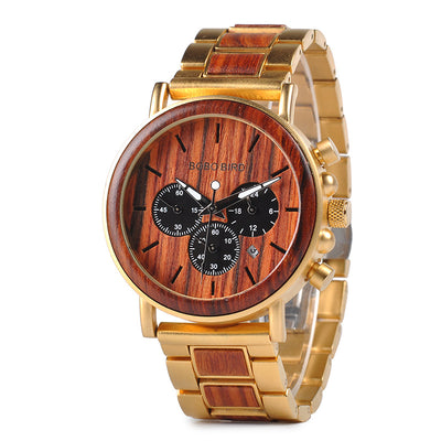 Reloj de Madera BOBO BIRD Cronógrafo Militar Lujo para Hombre - Image 34