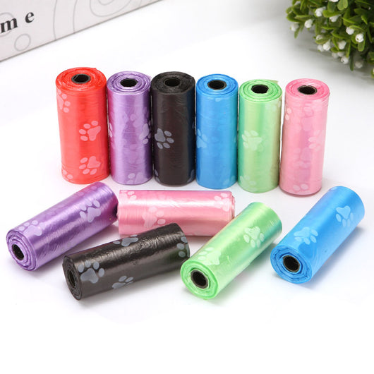 Bolsas Biodegradables para Desechos de Mascotas con Diseño de Patitas - Rollo x 15 - Image 3