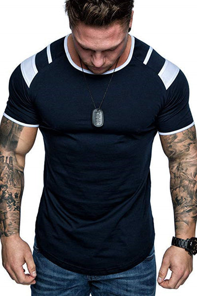 Camiseta Deportiva Ligera de Algodón para Hombre - Cuello Redondo Manga Corta - Image 3