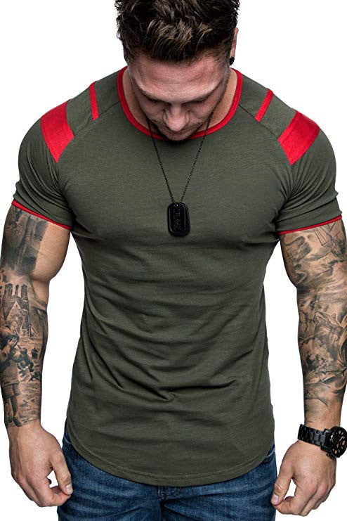 Camiseta Deportiva Ligera de Algodón para Hombre - Cuello Redondo Manga Corta - Image 4