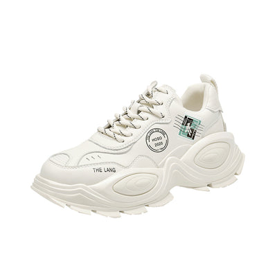 Tenis Coreanos de Suela Gruesa Beige - Zapatos Casuales Cómodos - Image 11