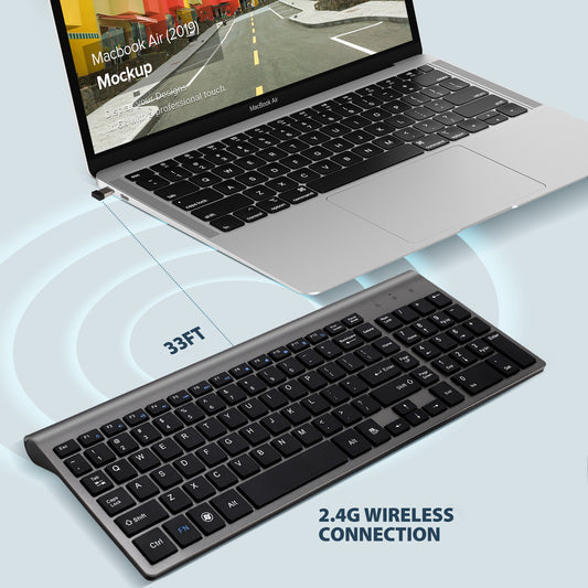 Teclado Inalámbrico Mini Silencioso USB Ultra Delgado para Laptop - Image 2