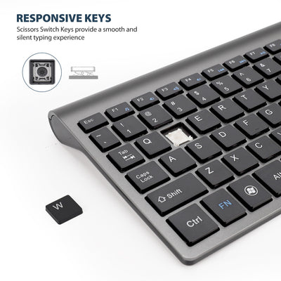 Teclado Inalámbrico Mini Silencioso USB Ultra Delgado para Laptop - Image 4