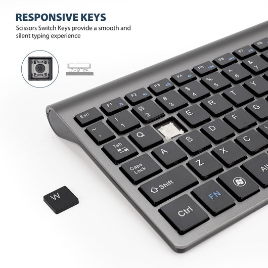 Teclado Inalámbrico Mini Silencioso USB Ultra Delgado para Laptop - Image 4