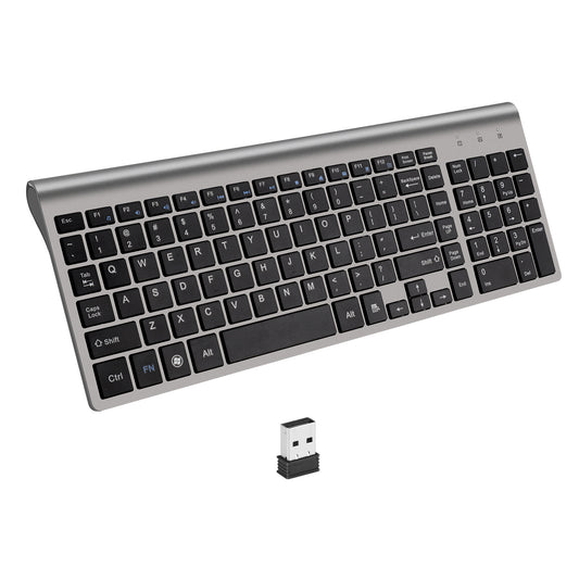 Teclado Inalámbrico Mini Silencioso USB Ultra Delgado para Laptop
