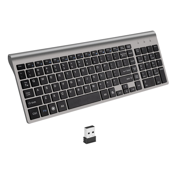 Teclado Inalámbrico Mini Silencioso USB Ultra Delgado para Laptop