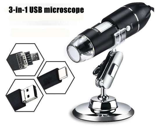 Microscopio Digital Portátil 1000x HD - Lupa Profesional de Alta Definición