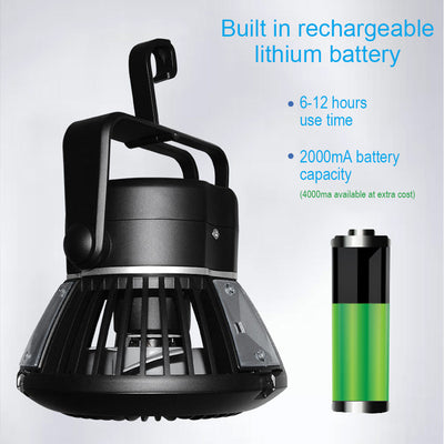 Ventilador Solar Portátil 5000mAh con LED - 4 Velocidades para Camping y Hogar - Image 8