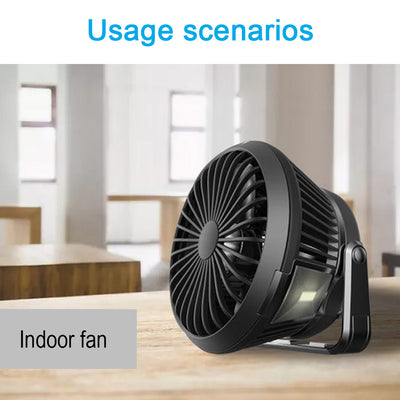 Ventilador Solar Portátil 5000mAh con LED - 4 Velocidades para Camping y Hogar - Image 12