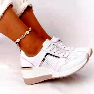 Tenis Plataforma con Cuña Casual - Malla Transpirable con Cordones - Image 13
