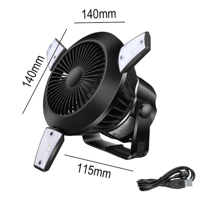 Ventilador Solar Portátil 5000mAh con LED - 4 Velocidades para Camping y Hogar - Image 21