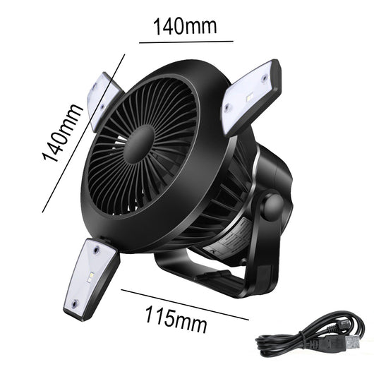 Ventilador Solar Portátil 5000mAh con LED - 4 Velocidades para Camping y Hogar - Image 21