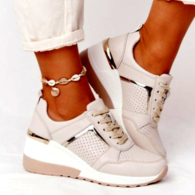 Tenis Plataforma con Cuña Casual - Malla Transpirable con Cordones - Image 5