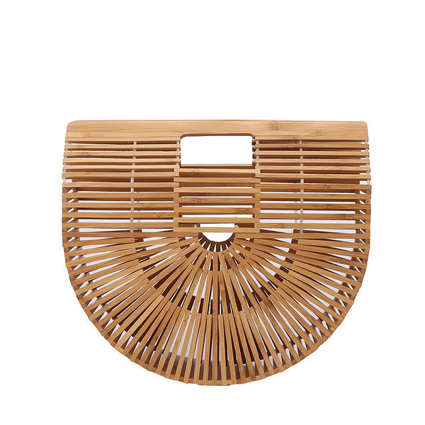 Bolso Tejido Portátil Tendencia Net Red - Cartera de Mano Elegante
