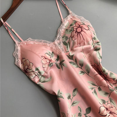 Camisón de Seda y Encaje para Dormir - Lencería Elegante para Mujer - Image 15