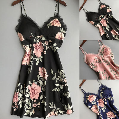 Camisón de Seda y Encaje para Dormir - Lencería Elegante para Mujer - Image 11