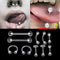 Set de 10 Piercings Acrílicos Invisibles - Multiuso para Ceja, Lengua, Labio y Nariz